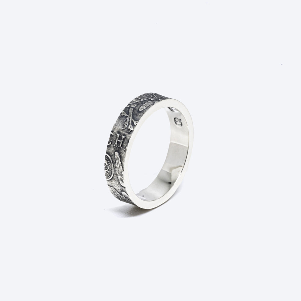 6 Pence Coin Stamp Ring