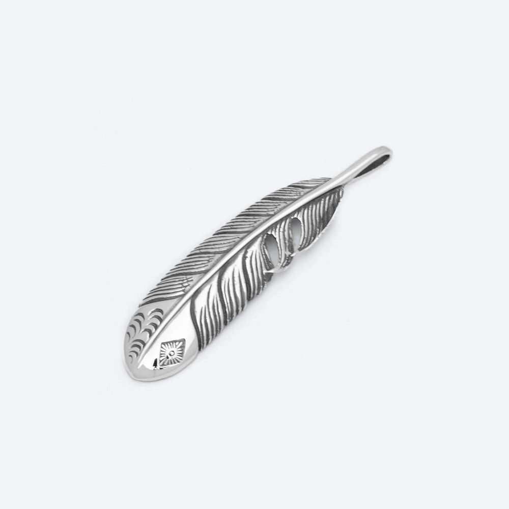 Gray Feather pendant