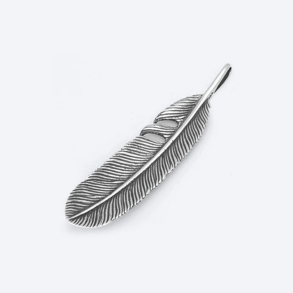 Gray Feather pendant