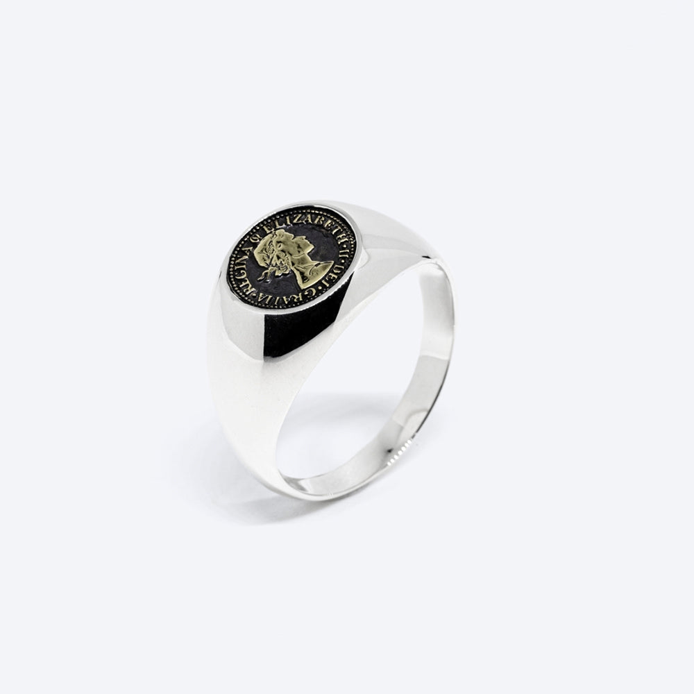 6 Pence Coin ring