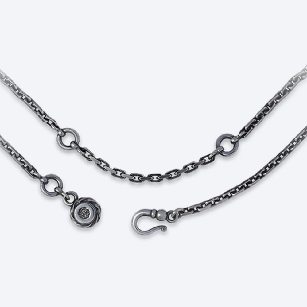 Cut Azuki Silver Chain