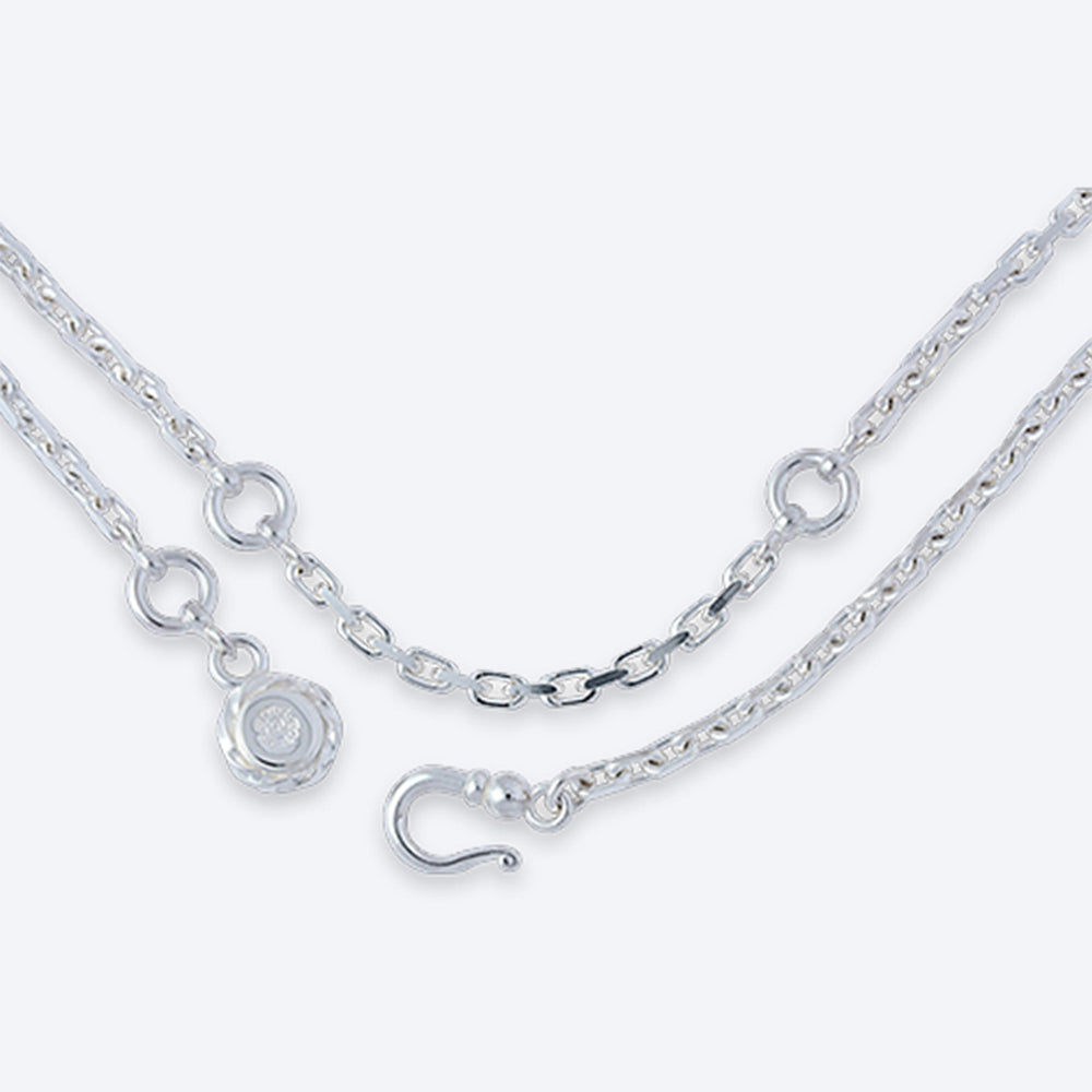 Silver coated chains deals