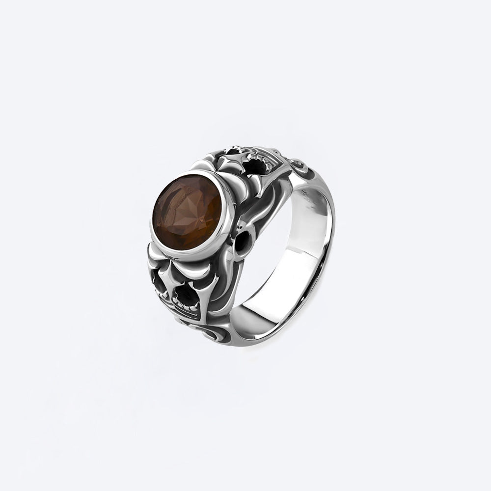 Smoky quartz mens ring hotsell