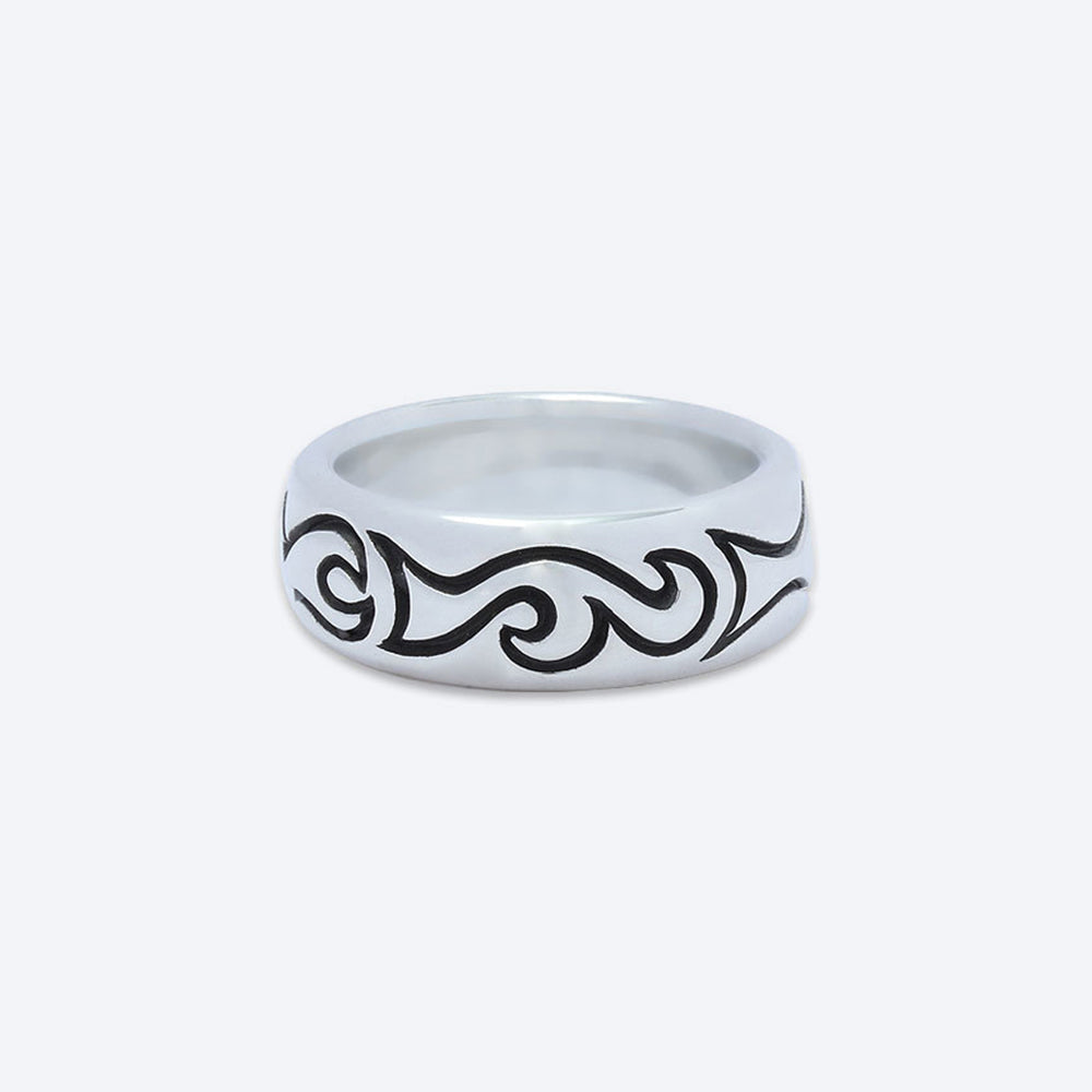 Striking Line Silver ring