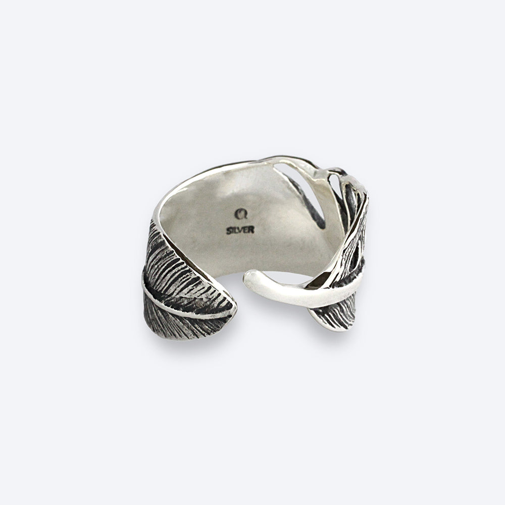 Feather Silver Ring