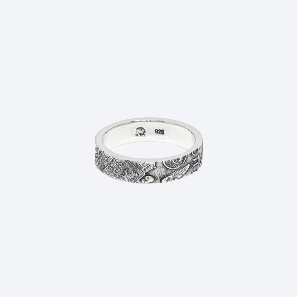 6 Pence Coin Stamp Ring