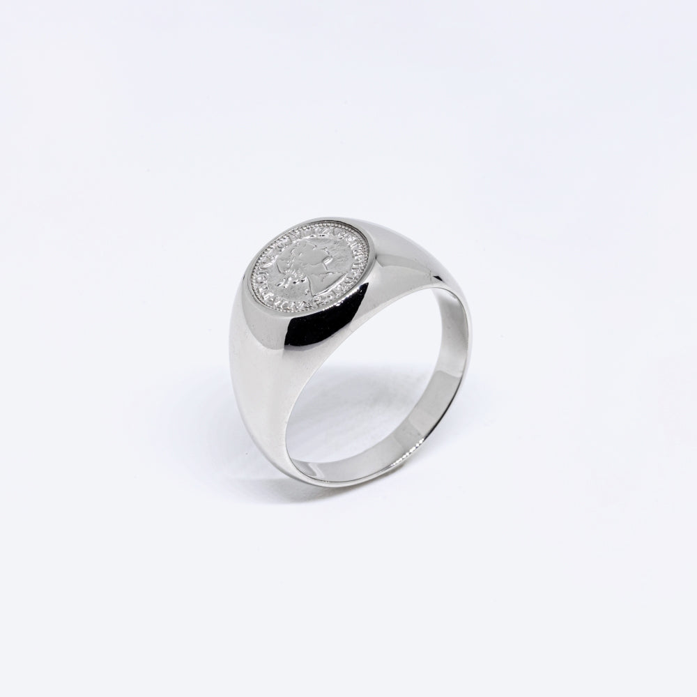 6 Pence Coin ring